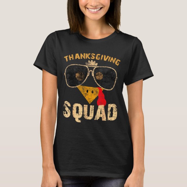 Thanksgiving Squad Turkey Day Fall Matching Women  T-Shirt (Front)