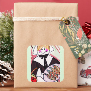 THANKSGIVING   SQUARE STICKER