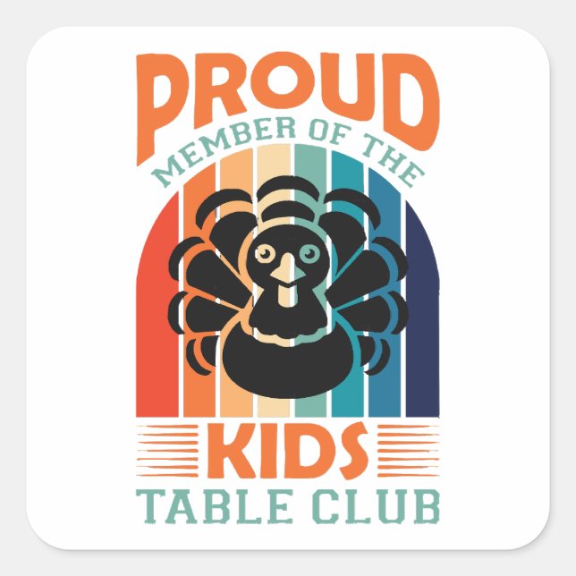 Thanksgiving Square Sticker (Front)