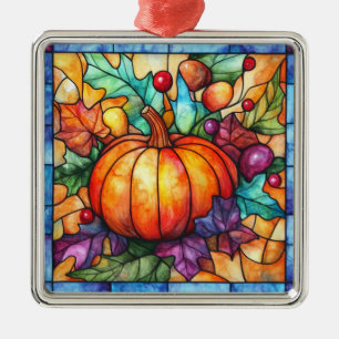 Thanksgiving Stained Glass Ornament