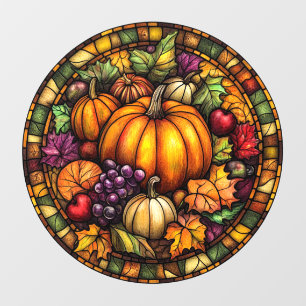 Thanksgiving Stained Glass Window Cling