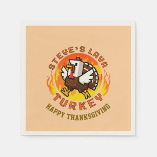 Thanksgiving Steve's Lava Turkey Plate Napkin