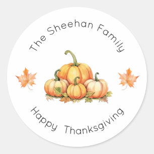 Thanksgiving Sticker, Happy Thanksgiving Labels