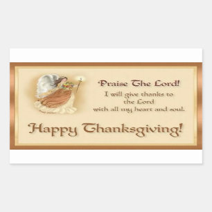 Thanksgiving Stickers/Praise the Lord Rectangular Sticker