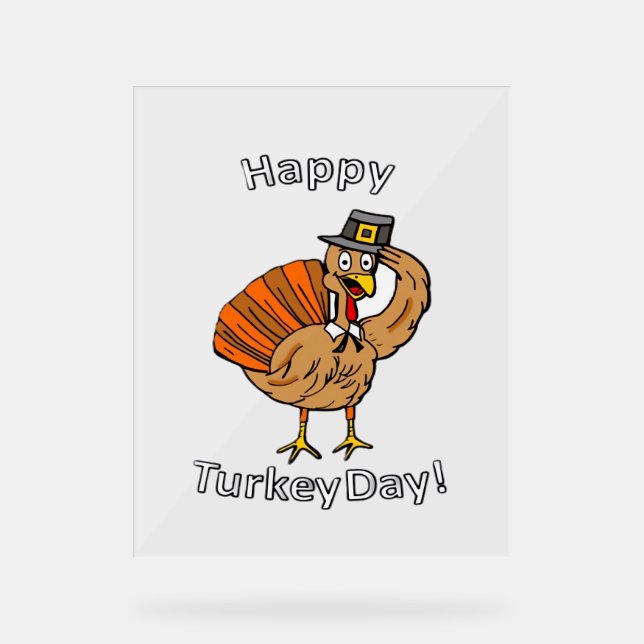 Thanksgiving (Style 2) Classic T-Shirt Acrylic Sign (Front)