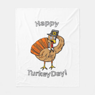 Thanksgiving (Style 2) Classic T-Shirt Fleece Blanket