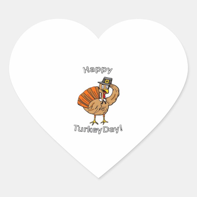 Thanksgiving (Style 2) Classic T-Shirt Heart Sticker (Front)