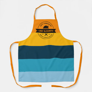 Thanksgiving Stylish Modern Stripe Personalised Apron