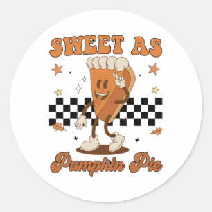 Thanksgiving Sweet As Pumpkin Pie Funny Toddler Bo Classic Round Sticker