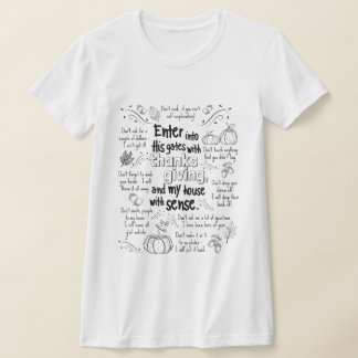 Thanksgiving T-shirt ("Don'ts)