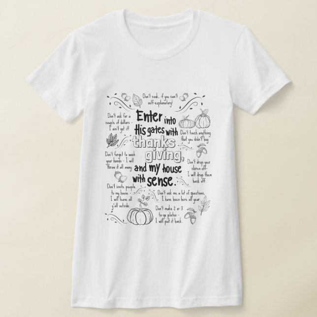 Thanksgiving T-shirt ("Don'ts) (Laydown)