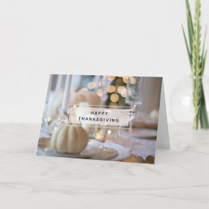Thanksgiving Table Elegant Place Setting Photo Card