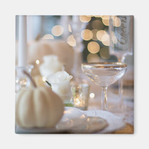Thanksgiving Table Elegant Place Setting Photo Magnet