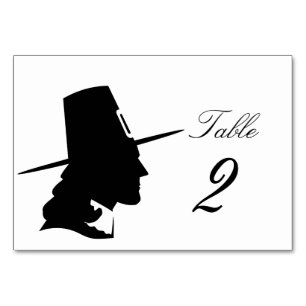 Thanksgiving Table Number Cards - Pilgrim