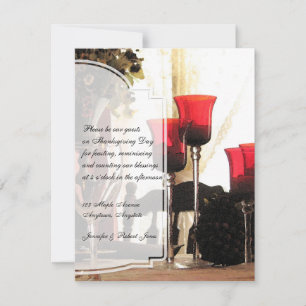 Thanksgiving Table Watercolor Invitation