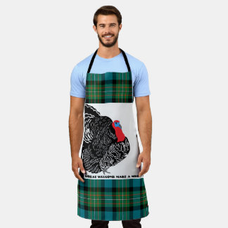 Thanksgiving tartan turkey Apron