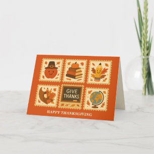 Thanksgiving Teacher Stamp Collage   Fall Card