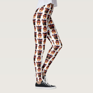 THANKSGIVING TEDDY BEAR    LEGGINGS