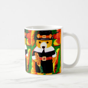 THANKSGIVING,TEDDY BEAR,PILGRIM mug