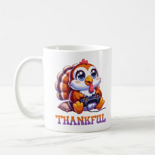 Thanksgiving Thankful Animal Turkey Gamer Coffee Mug