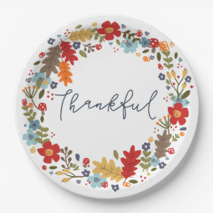 Thanksgiving Thankful Fall Paper Plates