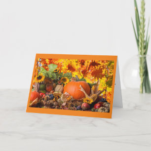 THANKSGIVING-THANKFUL FOR YOU ALL YEAR-LOVE YOU HOLIDAY CARD