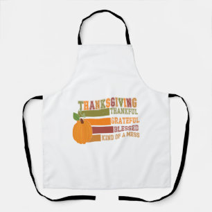 Thanksgiving Thankful Grateful Blessed Apron