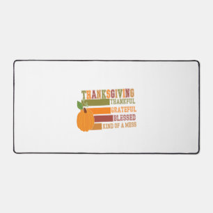 Thanksgiving Thankful Grateful Blessed Desk Mat
