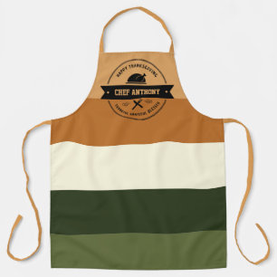 Thanksgiving Thankful Grateful Blessed Name Apron