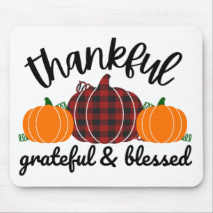Thanksgiving Thankful Mouse Mat