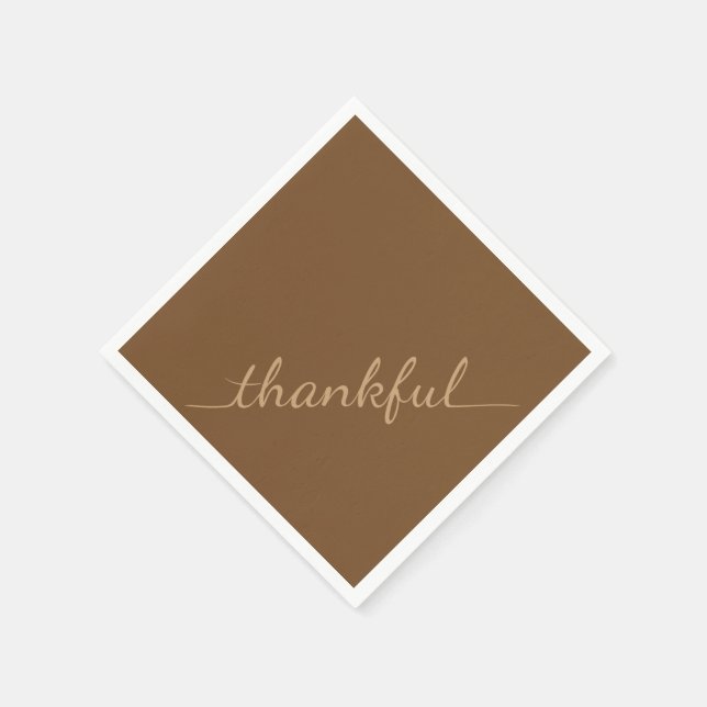 Thanksgiving Thankful paper napkins (Corner)