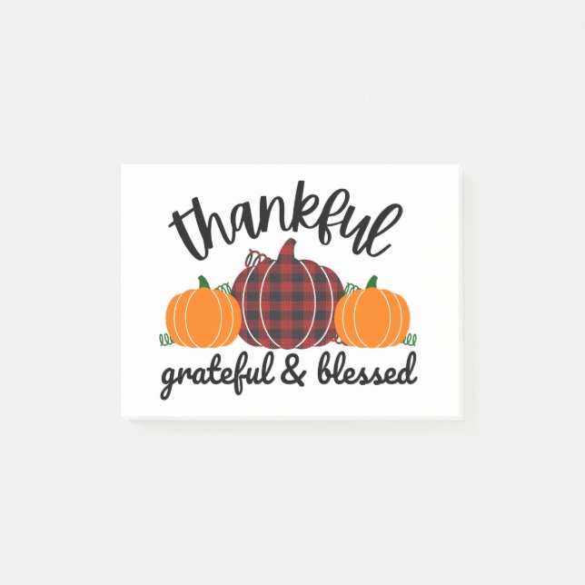 Thanksgiving Thankful Post-it Notes (Front)