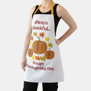 Thanksgiving Thankful Pumpkin Autumn Thanksgiving Apron