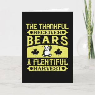 Thanksgiving - Thankful Receiver Bears Harvest Card