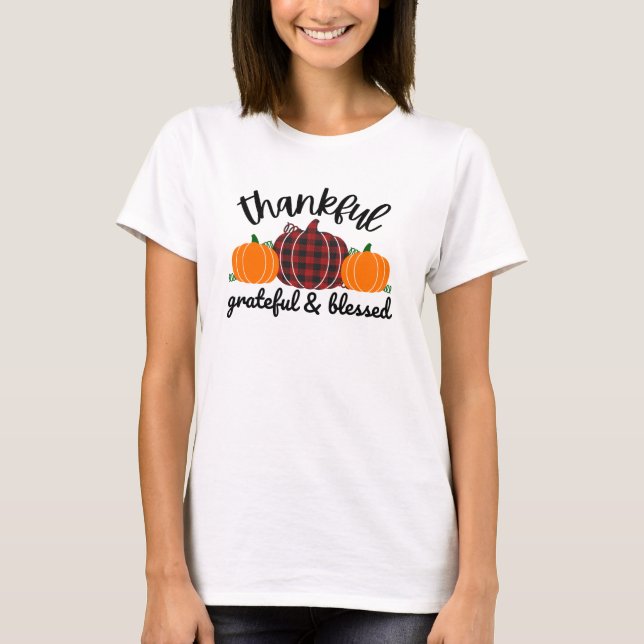 Thanksgiving Thankful T-Shirt (Front)