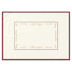 Thanksgiving Thankful Tablecloth