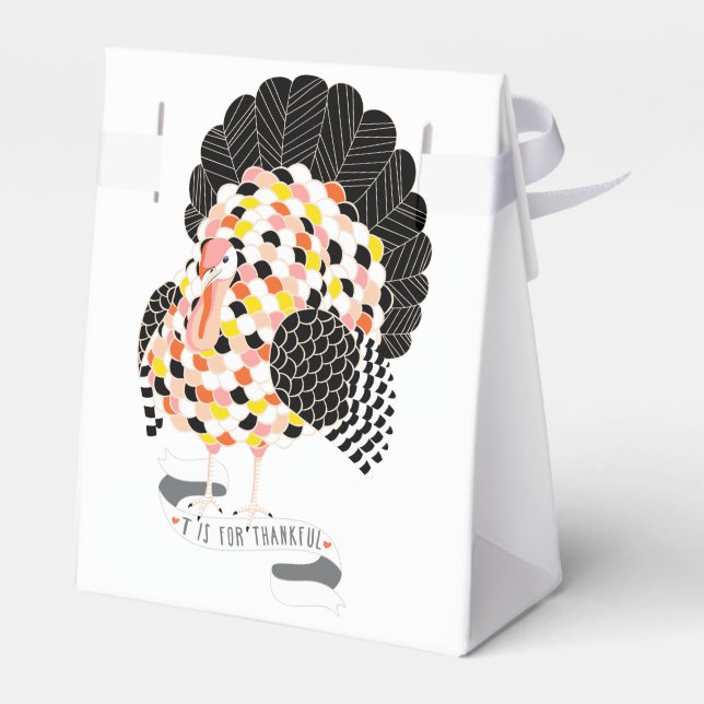 THANKSGIVING THANKFUL TURKEY FAVOUR BOX (Back Side)