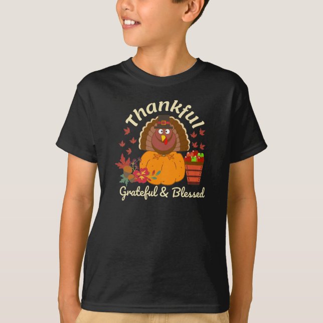 Thanksgiving  Thankful Turkey   T-Shirt (Front)