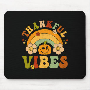 Thanksgiving Thankful Vibes Autumn Hello Fall Pump Mouse Mat