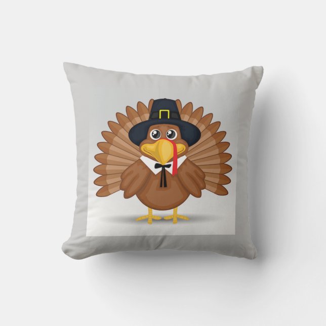Thanksgiving Throw Pillow/Turkey Cushion (Front)