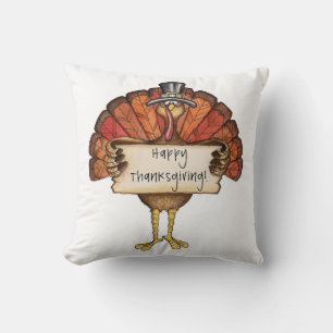Thanksgiving Throw Pillow/Turkey Cushion