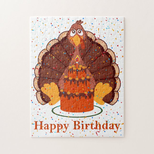 Thanksgiving Time Happy Birthday Puzzle (Vertical)