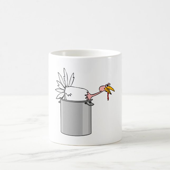 Thanksgiving Tired Turkey in Cooking Pot Humour  Coffee Mug (Creator Uploaded)