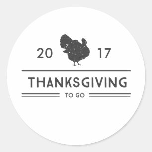 Thanksgiving To Go Food Stickers