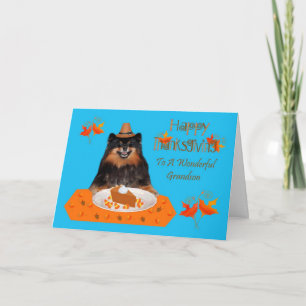 Thanksgiving To Grandson Greeting Card