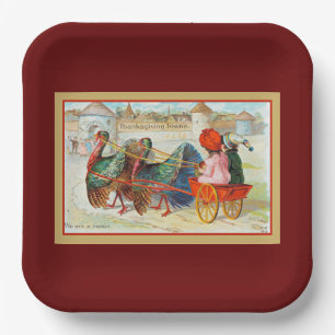 Thanksgiving Towne, Greetings! Paper Plate