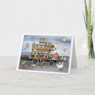 Thanksgiving Transport (with pies) Omnibus Card