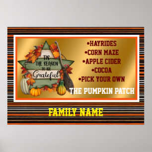Thanksgiving Trendy Beautiful Autumn Collection Poster
