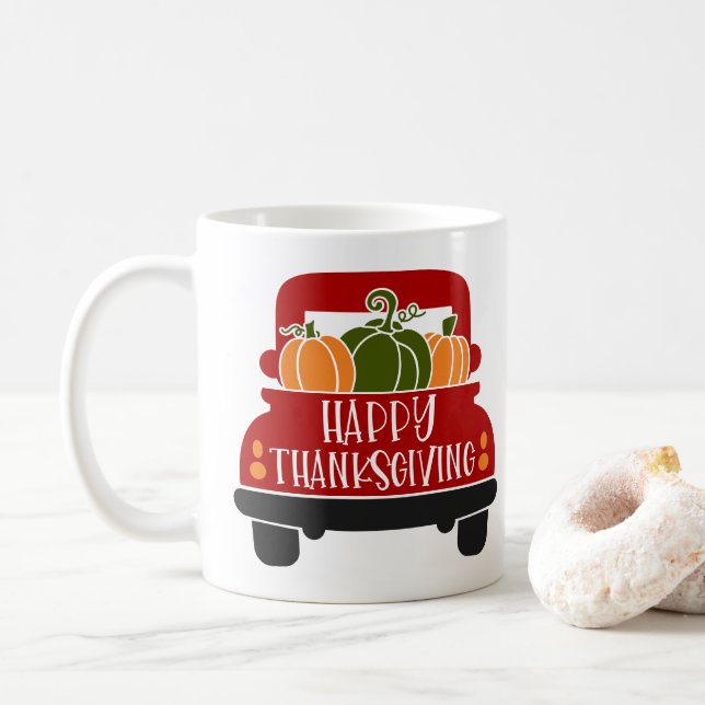 Thanksgiving Truck Coffee Mug (With Donut)