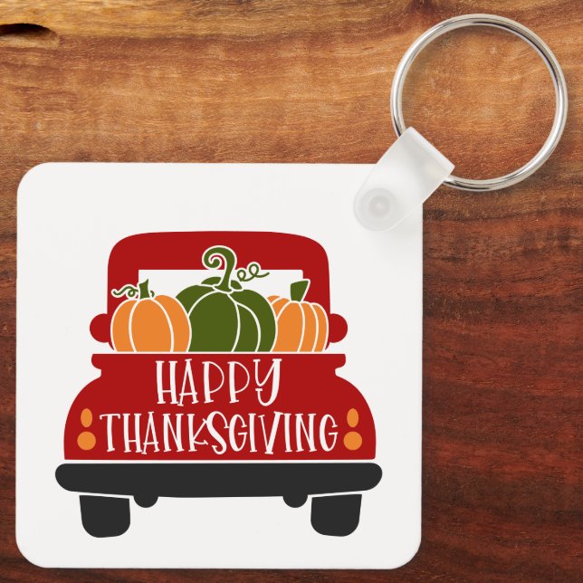 Thanksgiving Truck Key Ring (Back)